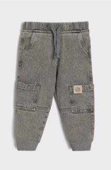 Джинси джогери з ефектом прання - сірий