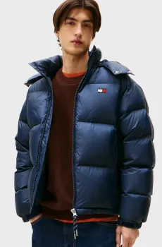 Мужской темно-синий пуховик ALASKA Синий S Tommy Jeans DM0DM22036
