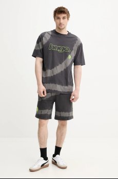 Хлопковая футболка Hugo Blue