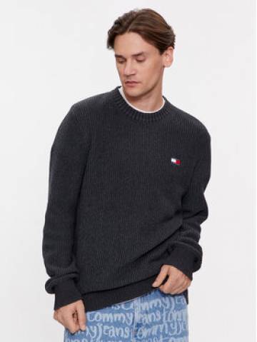Tommy Jeans Светр Tonal Xs Badge DM0DM17776 Чорний Regular Fit Tommy Jeans Светр Tonal Xs Badge DM0DM17776 Чорний Regular Fit