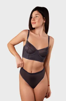 Женский темно-серый бюстгальтер Серый 85B brabrabra SLZ25501090