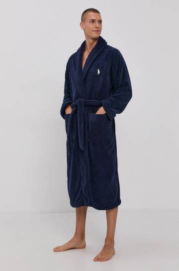 Халат Polo Ralph Lauren цвет синий Халат Polo Ralph Lauren цвет синий