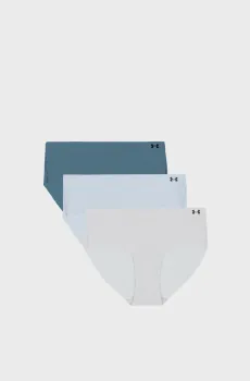 Женские трусики (3 шт) UA PURE STRETCH NO SHOW HIPSTER-SOLID3PK Разноцветный XL Under Armour 1383895-453
