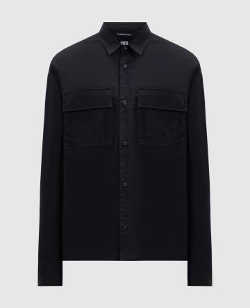 Черная рубашка с логотипом