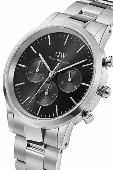 Часы Daniel Wellington Iconic Chronograph женские цвет серебрянный Часы Daniel Wellington Iconic Chronograph женские цвет серебрянный