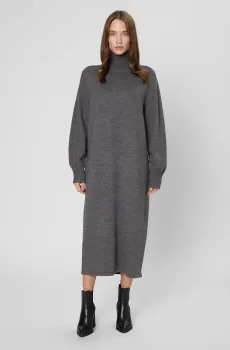 Женское серое шерстяное платье Серый M PRPY PWDREGOK0011
