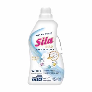 Жидкое средство для стирки светлых и белых вещей Sila Gold White, 50 циклов стирки, 2.5 кг