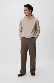 Reserved - Трикотажні штани з високим вмістом бавовни - кавовий - 181EF-84X