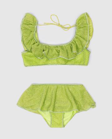 Детский зеленый купальник OSEMINI LUMIERE TWO PIECE VOILE с люрексом Детский зеленый купальник OSEMINI LUMIERE TWO PIECE VOILE с люрексом