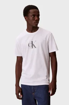 Мужская белая футболка DISTRESS MONOGRAM Белый M Calvin Klein LV04RF853G