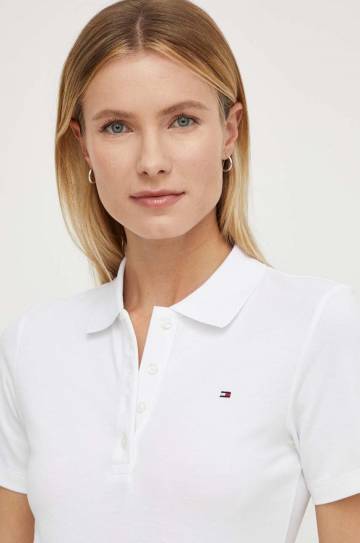 Поло Tommy Hilfiger женский цвет белый Поло Tommy Hilfiger женский цвет белый