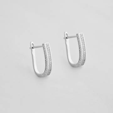 Серебряные серьги Minimal 520996б Серебряные серьги Minimal 520996б