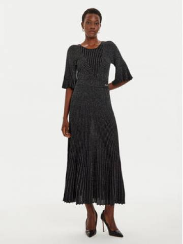 KARL LAGERFELD Трикотажна сукня 246W1316 Чорний Regular Fit KARL LAGERFELD Трикотажна сукня 246W1316 Чорний Regular Fit