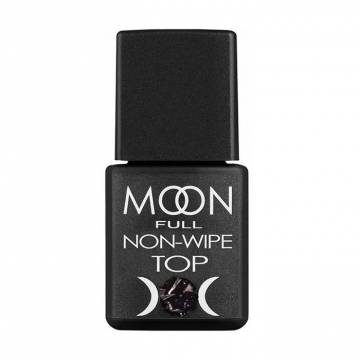 Топ для гель-лака Moon Full Leaf без липкого слоя, Silver Black, 8 мл Топ для гель-лака Moon Full Leaf без липкого слоя, Silver Black, 8 мл