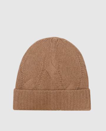 Коричневая шапка из шерсти и кашемира