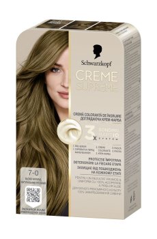 Перманентная крем-краска для волос Creme Supreme 7-0 Натуральный русый, 182 мл