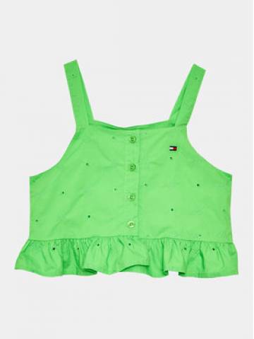 Tommy Hilfiger Топ Monogram Broderie KG0KG07289 D Зелений Regular Fit Tommy Hilfiger Топ Monogram Broderie KG0KG07289 D Зелений Regular Fit