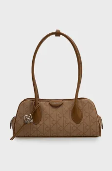 Женская бежевая сумка с узором EMBLEM TRIO JACQUARD SHOULDER Бежевый ONESIZE Calvin Klein LV04F3744G