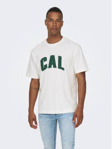 Only & Sons Футболка 22026375 Білий Relaxed Fit Only & Sons Футболка 22026375 Білий Relaxed Fit