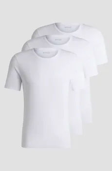 Мужская белая футболка (3 шт) Белый XXL BOSS 50475284;100