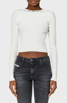 Женский белый джемпер M-ALEA MAGLIA Белый M Diesel A14314 0KMAT