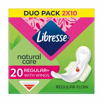 Гигиенические прокладки Libresse Natural Care Regular+ с крылышками, 20 шт Гигиенические прокладки Libresse Natural Care Regular+ с крылышками, 20 шт