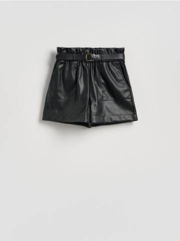 Reserved - LADIES` SHORTS & BELT - чорний - 854GS-99X