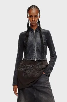 Женская черная джинсовая куртка DE-SYLEN-S GIACCA Черный S Diesel A14379 0AJEK