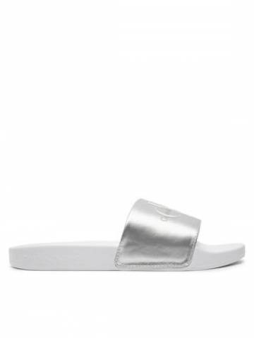 Calvin Klein Jeans Шльопанці Slide Ny Pearl YW0YW01243 Срібний Calvin Klein Jeans Шльопанці Slide Ny Pearl YW0YW01243 Срібний