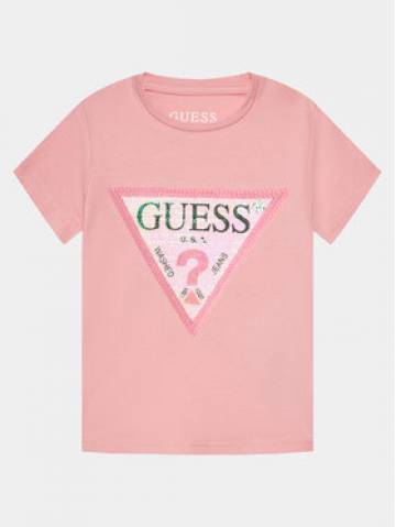 Guess Футболка K4RI31 K6YW1 Рожевий Regular Fit Guess Футболка K4RI31 K6YW1 Рожевий Regular Fit