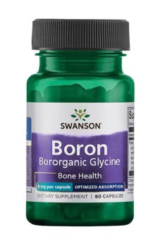Бор Swanson Albion Boron Bororganic Glycine 6 мг, 60 капсул