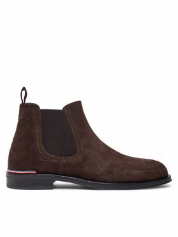Tommy Hilfiger Челсі Core Rwb Hilfiger Suede Chelsea FM0FM04757 Коричневий Tommy Hilfiger Челсі Core Rwb Hilfiger Suede Chelsea FM0FM04757 Коричневий