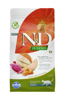 Беззерновой сухой корм для взрослых кошек Farmina N&D Pumpkin Adult с уткой и тыквой, 1.5 кг