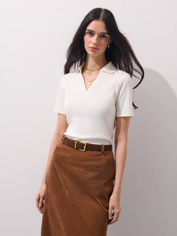 Mohito - Блузка з коміром - кремовий - S Mohito - Блузка з коміром - кремовий - S