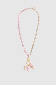 Розовые бусы Neutica с подвеской