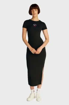 Женское черное платье TJW BODYCON LOGO 2 DRESS Черный S Tommy Jeans DW0DW20384