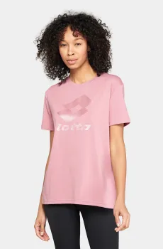 Женская розовая футболка SMART W IV TEE Розовый S Lotto 218230/9SJ
