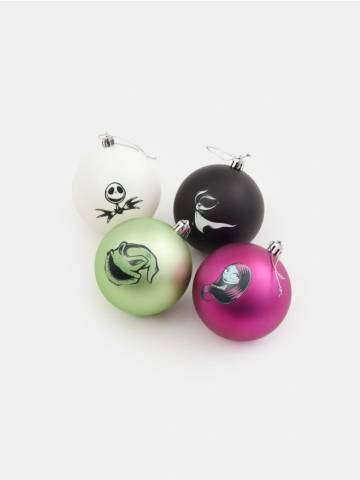 Ялинкові кулі, 4 шт. Nightmare Before Christmas - різнобарвний Ялинкові кулі, 4 шт. Nightmare Before Christmas - різнобарвний