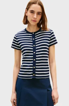 Женский кардиган в полоску GOLD BUTTON Разноцветный M Tommy Hilfiger WW0WW48709