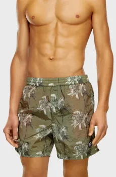 Мужские оливковые плавательные шорты с узором BMBX-RIO-41CM-PARACHUTE CALZONCINI Оливковый S Diesel A13276 0SIAW
