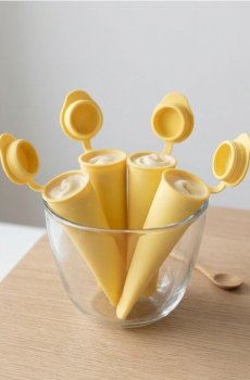 Силіконові форми для морозива 4 pack - світло-жовтий