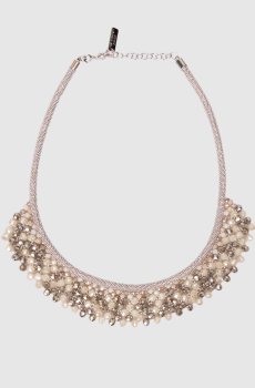 Колье с бусинами и цепочкой мониль Punto Luce