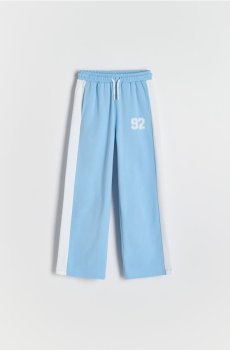 Reserved - Широкі штани з лампасами - блідо-блакитний - 866GO-05X