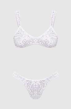 Белый купальник Texano с кристаллами