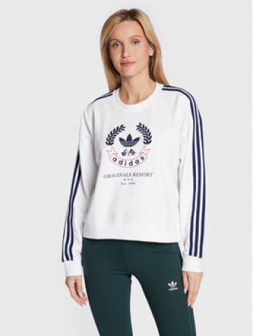 adidas Світшот Graphic HL6558 Білий Loose Fit adidas Світшот Graphic HL6558 Білий Loose Fit