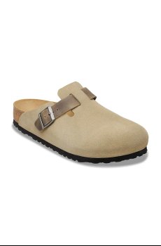 Замшевые шлепанцы Birkenstock Boston
