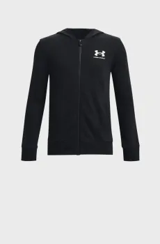 Детское черное худи UA Rival Terry FZ Hoodie Черный 7 Under Armour 1377250-001