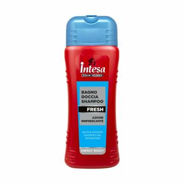 Мужской шампунь-гель для душа Intesa Pour Homme Refreshing Bath & Shower Shampoo Fresh, 500 мл Мужской шампунь-гель для душа Intesa Pour Homme Refreshing Bath & Shower Shampoo Fresh, 500 мл