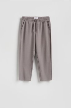Reserved - Штани із вязкою - кавовий - 546HM-84X