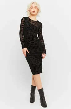 Женское черное платье с узором Черный M Tally Weijl SDRPESPENCER